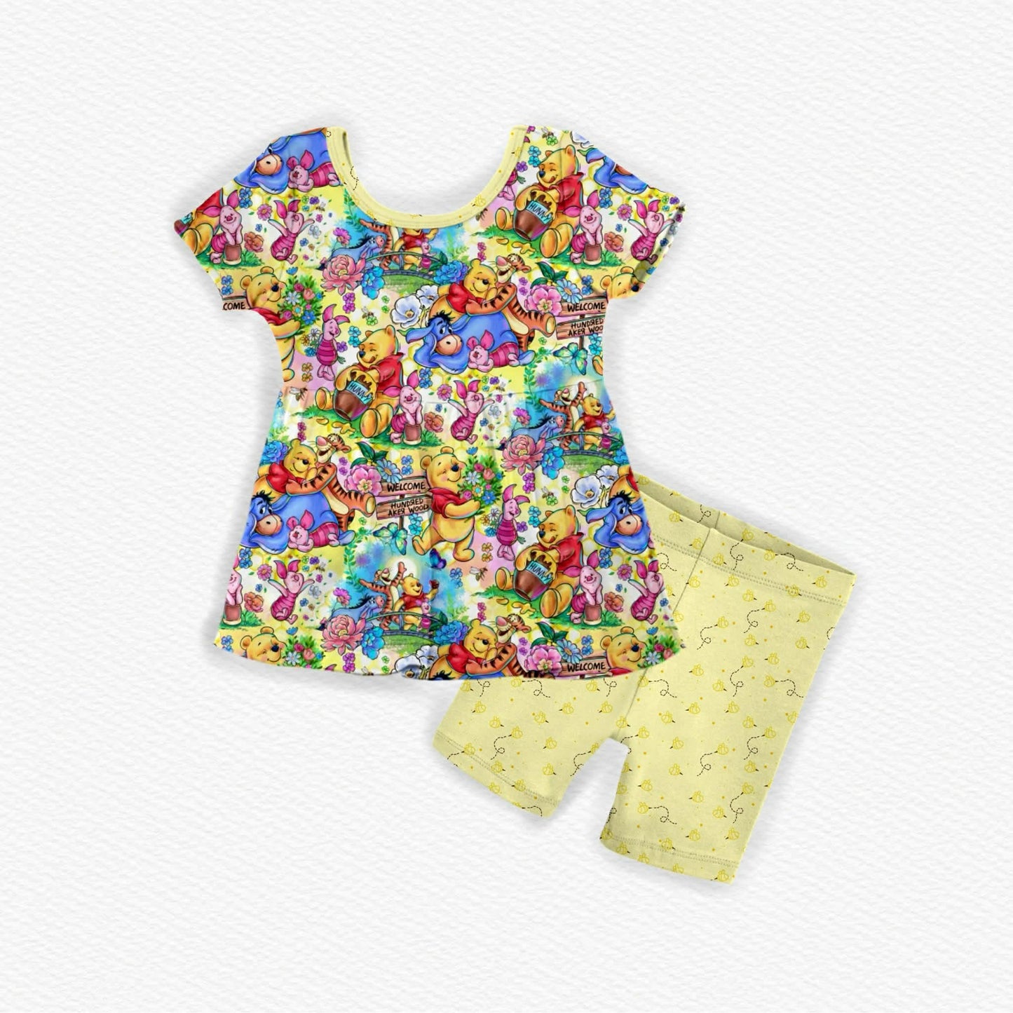Sweet As Hunny Short Sleeve & Shorts Peplum Set