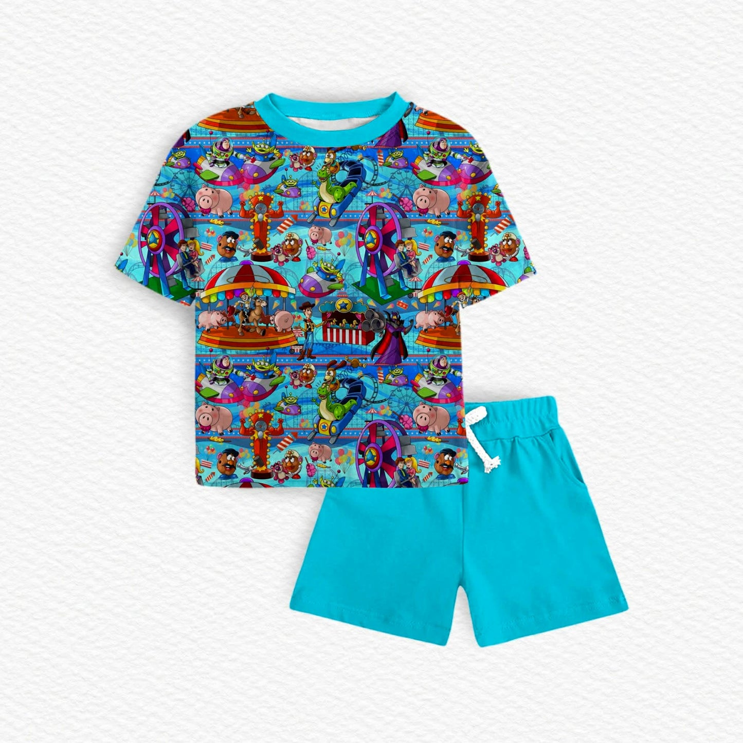 Infinity & Beyond Short Sleeve & French Terry Shorts Daywear Set