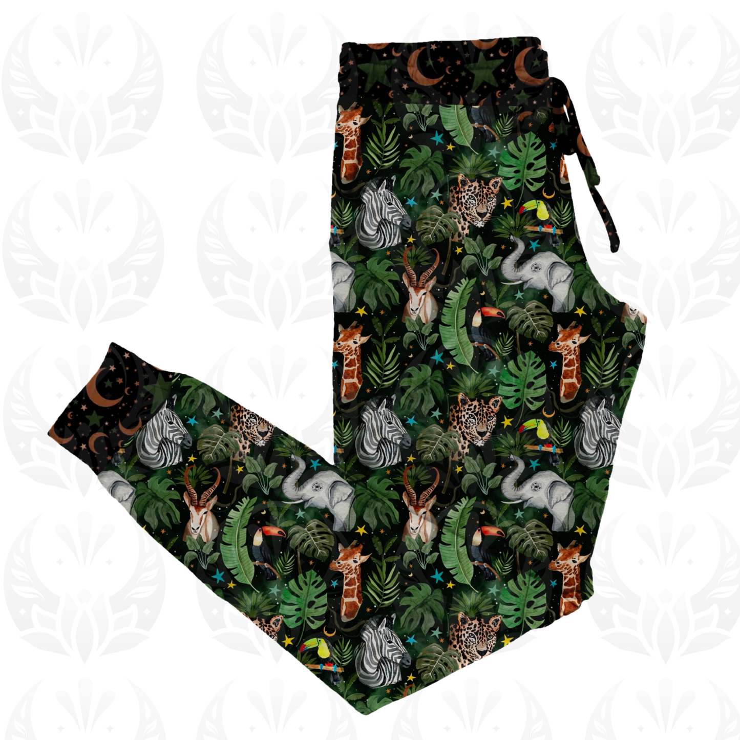 Moonlit Safari French Terry Adult Joggers