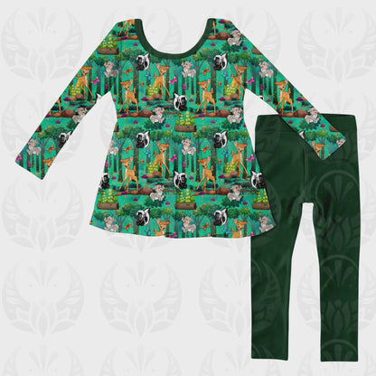 Forest Friends Peplum Set