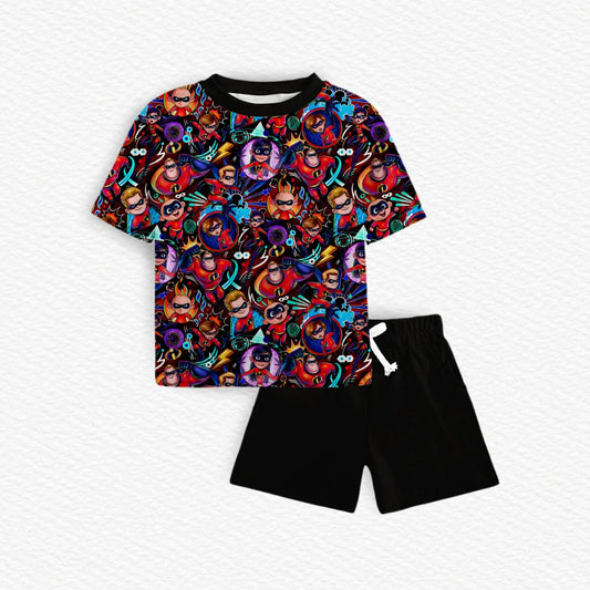 Powerhouse Short Sleeve & French Terry Shorts Daywear Set